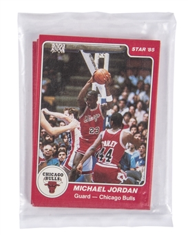 1984-85 Star Co. Basketball Chicago Bulls Unopened Team Set in Original Bag (12 Cards) – Featuring Michael Jordan Rookie Card!
